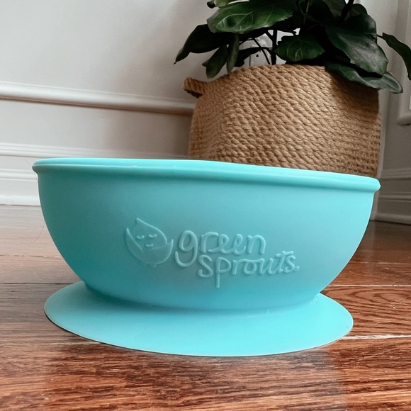 Green Sprouts Silicone Feeding Bowl & Learning Bowl Bundle in Blue - Picture 4 of 5